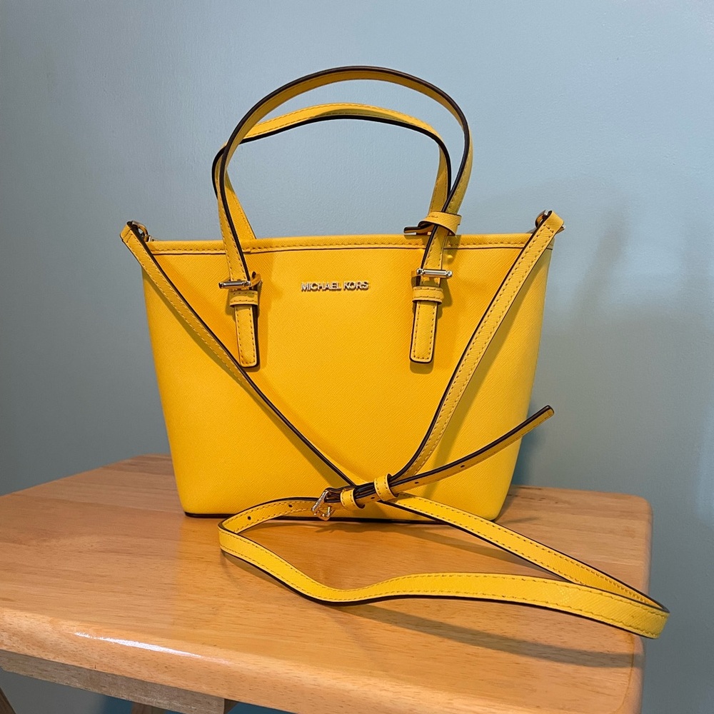 Yellow MK Crossbody Handbag